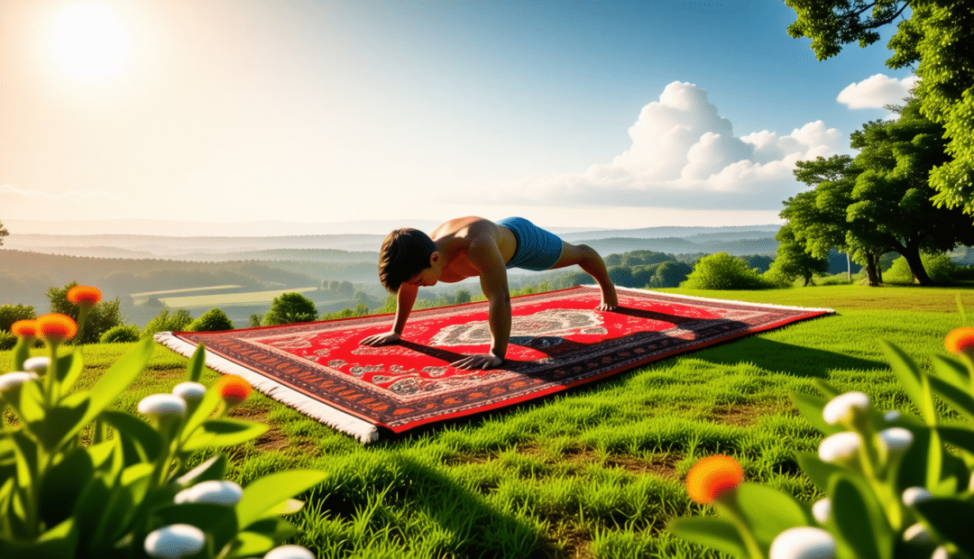 Faire des pompes sur un tapis volant